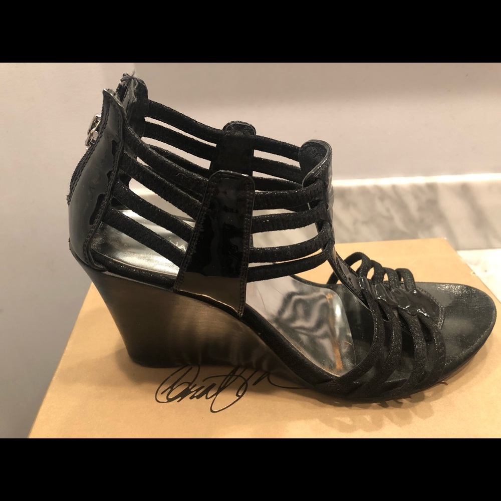 Donald J. Pliner black wedges size 10